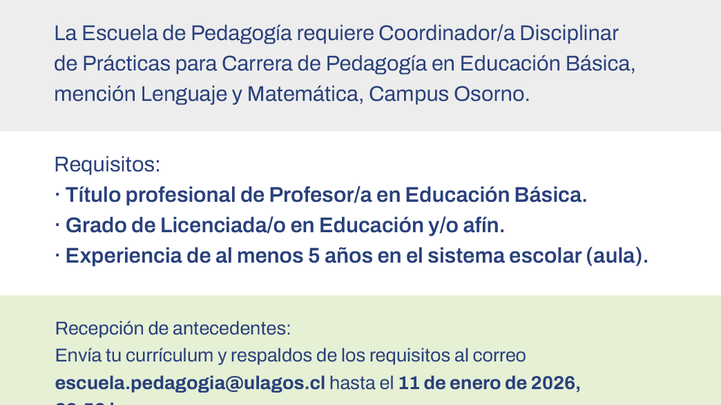 Oferta Laboral: trabaja en la Ulagos