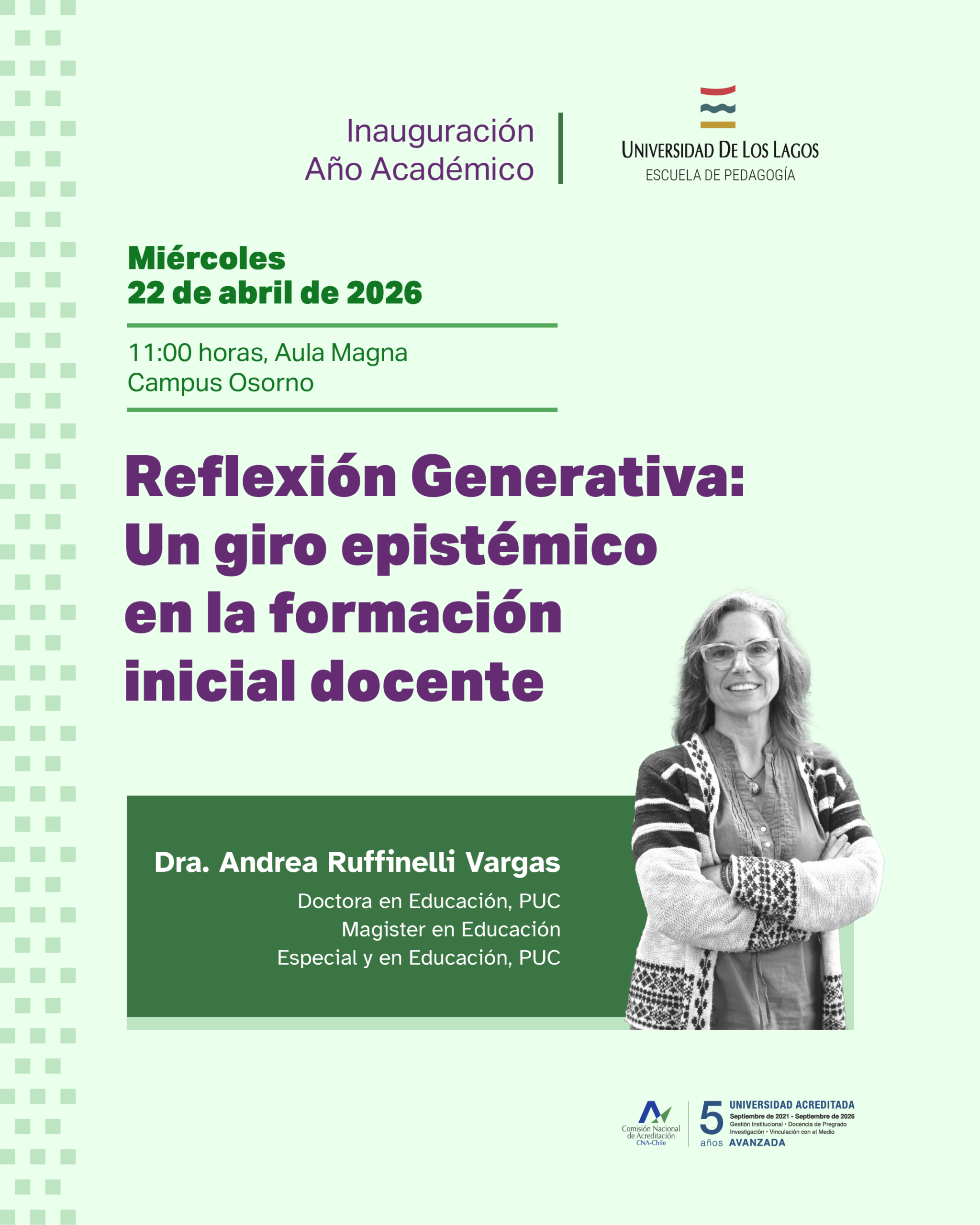 Afiche Inauguración Año académico Escuela de Pedagogía
